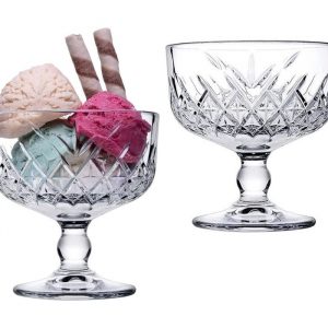 Pasabahce Timeless ijs coupe glazen - 2 stuks - 255 ml