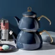 Karaca Retro emaille theepot - antraciet