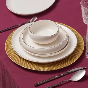 Karaca Streamline Hole Goud 59-delig serviesset voor 12 personen