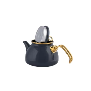 Karaca Retro emaille theepot - antraciet