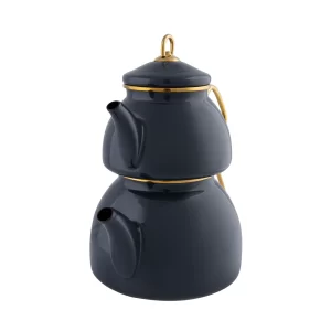 Karaca Retro emaille theepot - antraciet