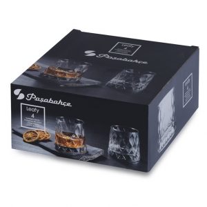 Pasabahce Leafy whiskeyglazen | 4 stuks | 300 cc