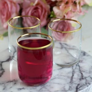 Pasabahce Iconic Golden Touch waterglazen | 6 stuks | 280 cc