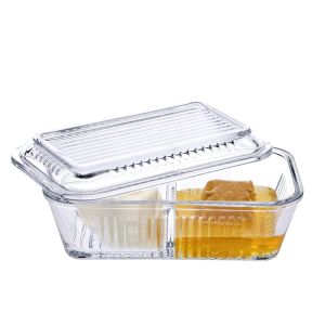 Pasabahce Frigo Studio voorraadbak met deksel | 2-vakken | 480 ml