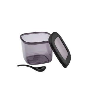 Karaca Forbs voorraadpotten | set van 6 | incl. Lepels | zwart