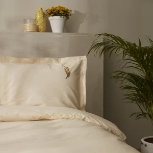 Karaca Home Dogasever Olive 100% katoenen geborduurd dekbedovertrekset