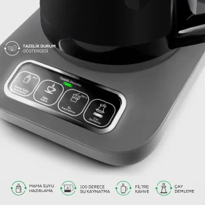 Karaca Çaysever Robotea Pro 4 in 1 pratende automatische theemachine | space gray