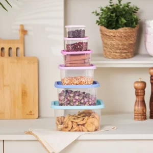 Karaca Dora Purple 6-delig vershoudbak set