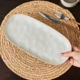 Karaca Aria reactive serveerschaal | 31 cm | beige