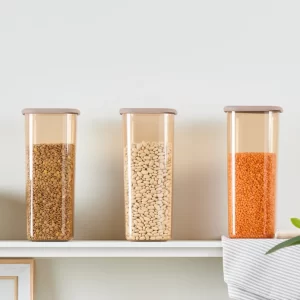 Karaca Rise bewaardozen | 9-delig | beige-bruin