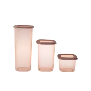 Karaca Rise bewaardozen | 9-delig | beige-bruin