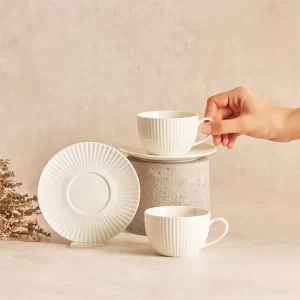 Karaca Seashell 12-delige theekopjes set incl. schotels