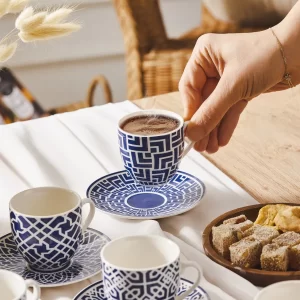 Karaca Doris 12-delige espressokopjes set | 90 ml