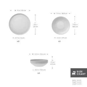 Karaca Felix 18-delige serviesset | wit