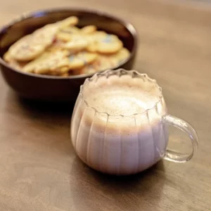 Stripe Ripple pompoen glazen | 2 stuks | 400 ml