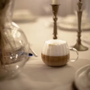 Stripe Ripple pompoen glazen | 2 stuks | 400 ml