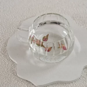 Stripe Ripple pompoen glazen | 2 stuks | 400 ml