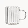 Stripe Ripple glazen mok borosilicaatglas | 2 stuks | 350 ml