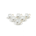Nazar collectie espresso kopjes set | 12-delig | wit