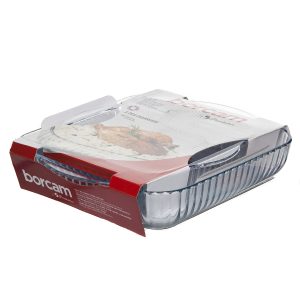 Pasabahce Borcam glazen ovenschaal ribbel | 2 stuks