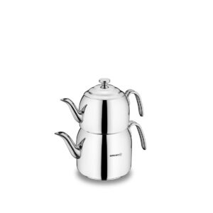 Korkmaz Droppa midi rvs theepot | 0,7 + 1,6 L