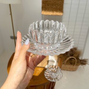 Glazen schaaltjes met onderzetters | kristal | 12-delig