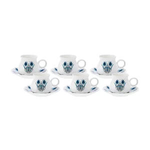 Karaca Bursa 12-delig koffiekopjes set voor 6 personen | 90 ml