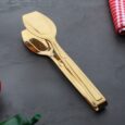 Acar rvs serveertang goud | 24 cm