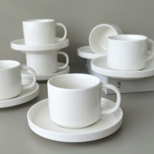 Almi espressokopjes set wit | 12-delig | 100 ml