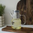 Borosilicaat glazen oliefles met rvs deksel | 700 ml