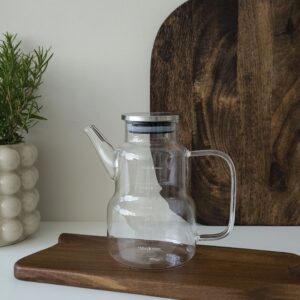 Borosilicaat glazen oliefles met rvs deksel | 550 ml
