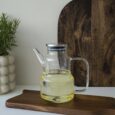 Borosilicaat glazen oliefles met rvs deksel | 550 ml