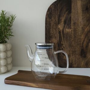 Borosilicaat glazen oliefles met rvs deksel | 550 ml