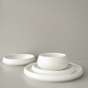 Chubby serviesset porselein | 24-delig voor 6 personen | wit