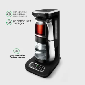 Karaca Caysever Robotea Pro 4-in-1 pratende automatische theemaker | 2500W | zwart chroom