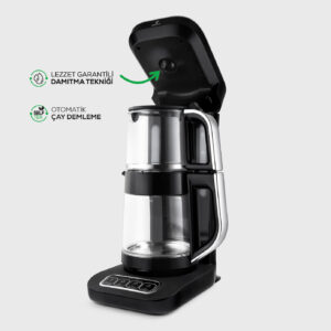 Karaca Caysever Robotea Pro 4-in-1 pratende automatische theemaker | 2500W | zwart chroom
