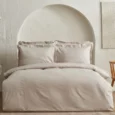 Karaca Home Uniq tweepersoons dekbedovertrek set | beige