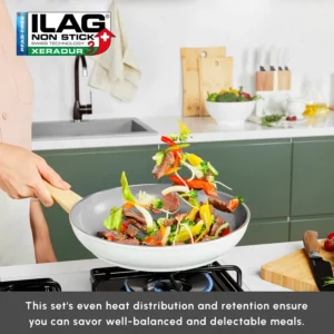 Karaca Swiss Crystal pannenset | 7-delig | creme