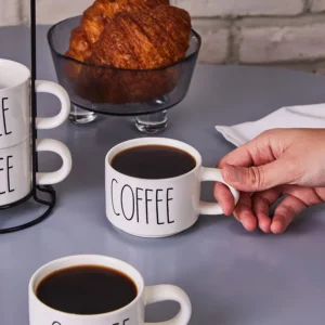 Karaca Coffee mokken met houder | 5-delig | 180 ml