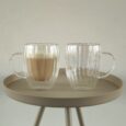Stripe dubbelwandige mokken | 2 stuks | 350 ml