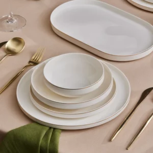 Karaca Stream Bone Light Bach 6-persoons serviesset | goud