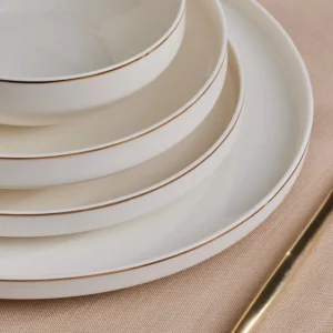 Karaca Stream Bone Light Bach 6-persoons serviesset | goud