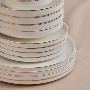 Karaca Stream Bone Light Bach 6-persoons serviesset | goud