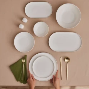 Karaca Stream Bone Light Bach 6-persoons serviesset | goud