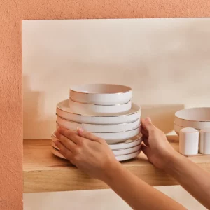 Karaca Stream Bone Light Bach 6-persoons serviesset | goud