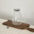 Borosilicaat stripe oliefles met rvs deksel | 800 ml