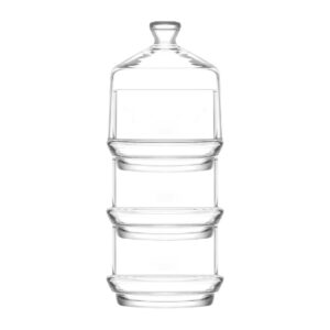 Lav Berry 3-laags glazen voorraadpot