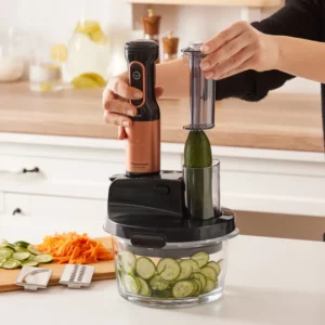 Karaca Mastermaid keukenrobot | lange blender | 2500 W | zwart koper