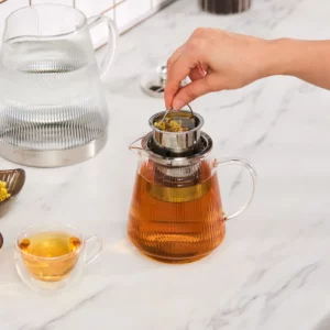 Karaca Keops XL glazen theepot (2,0L+0,8L)