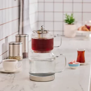 Karaca Kelly XL glazen theepot (2,0L+1,0L)